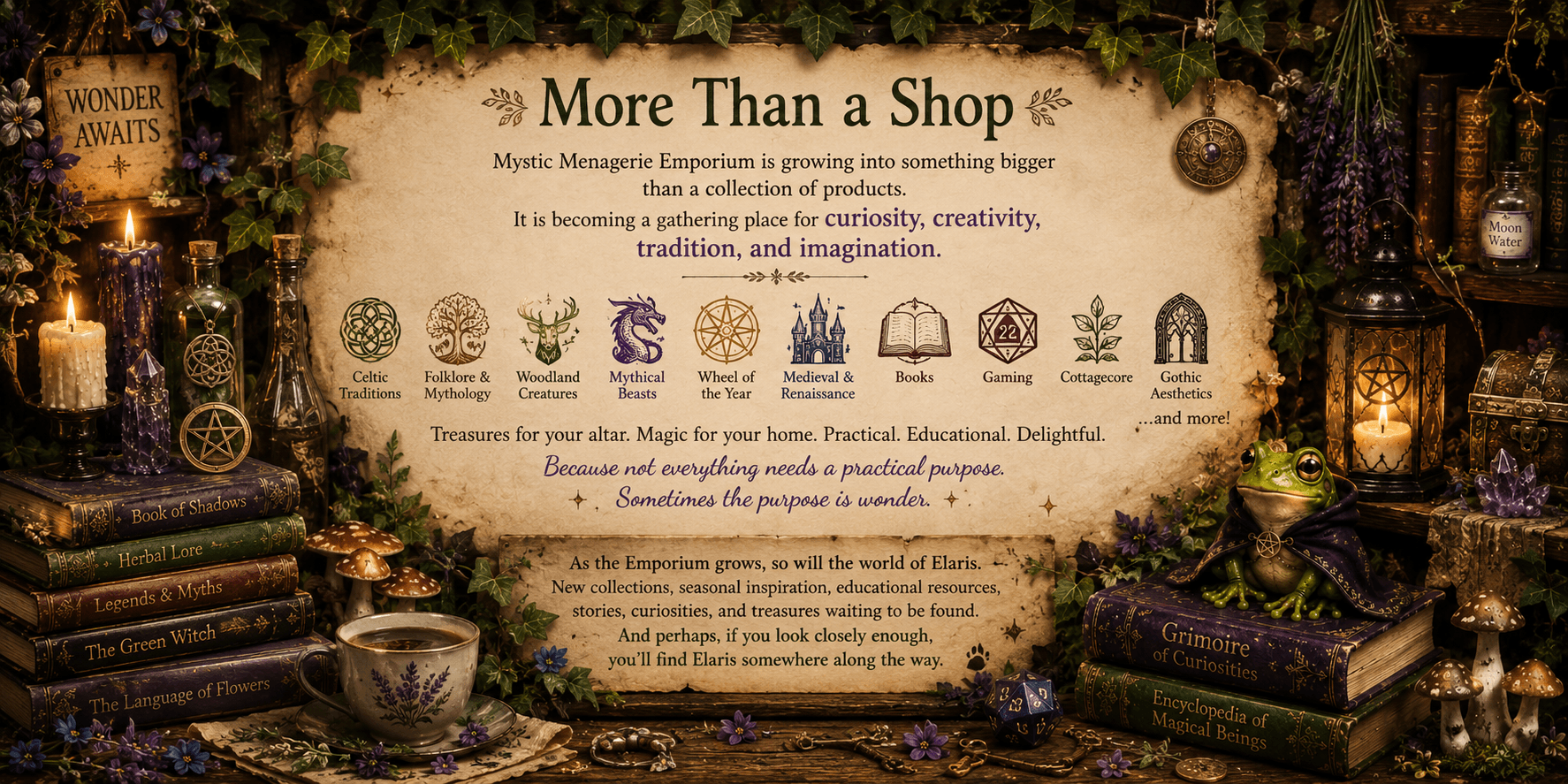 A glimpse inside Mystic Menagerie Emporium.
